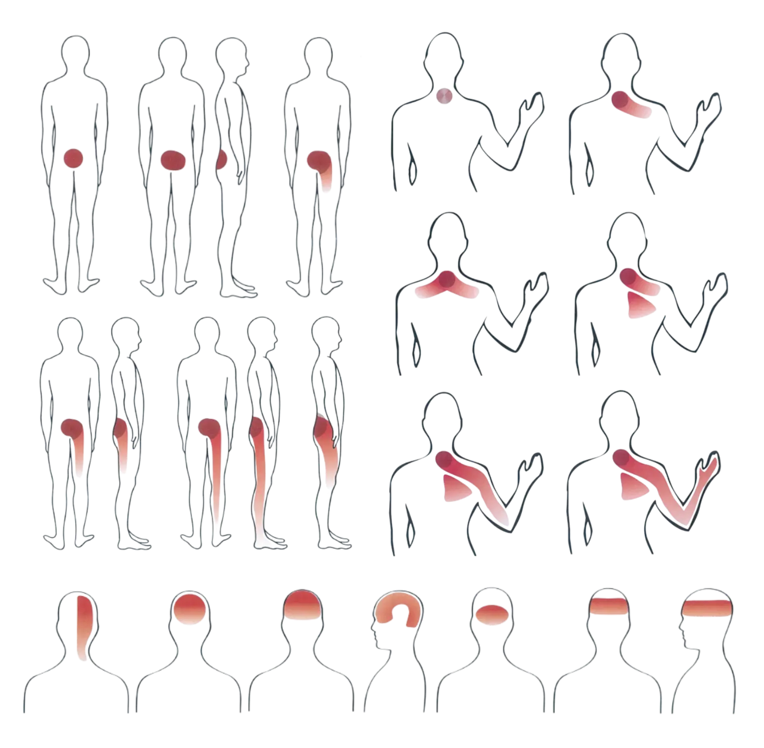 Conditions we treat — full body pain map