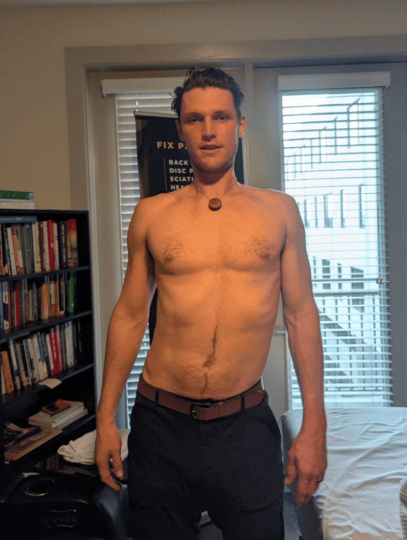 Steven before session — front view